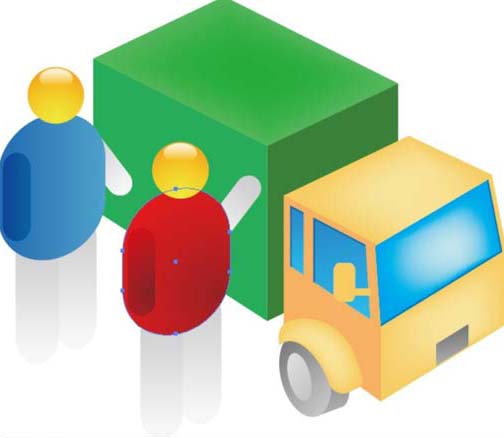 ai怎么画货车图案