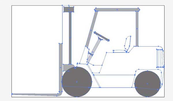ai怎么画叉车图案