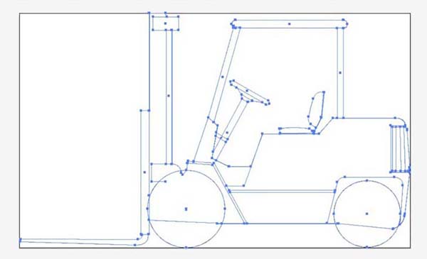 ai怎么画叉车图案