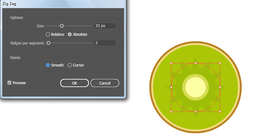 ai怎么画猕猴桃图案