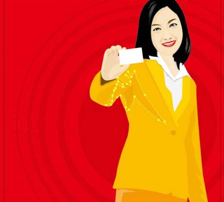 ai怎么画拿明片的女孩