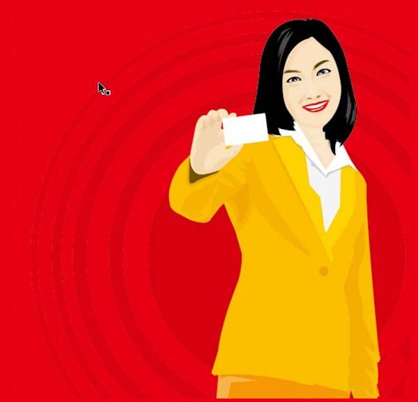 ai怎么画拿明片的女孩