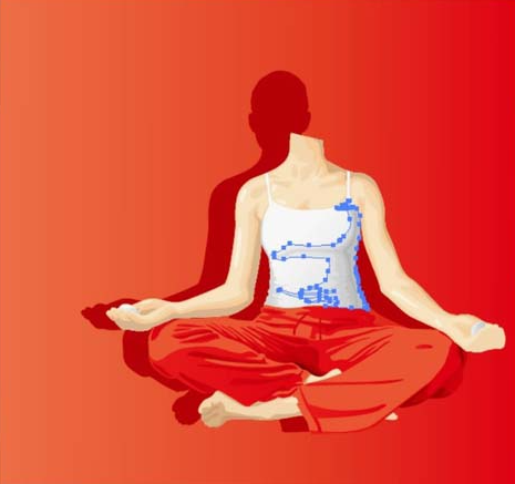 ai怎么画瑜伽的女孩