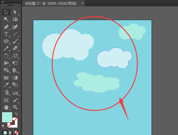 ai怎么画蓝天白云素材
