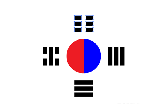 ai怎么画韩国国旗
