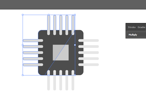 ai怎么画电脑芯片
