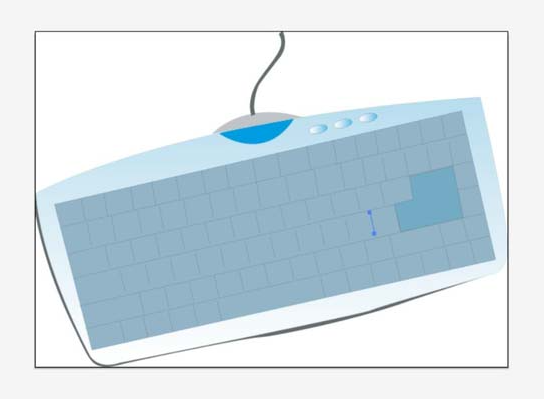 ai怎么画电脑卡通键盘