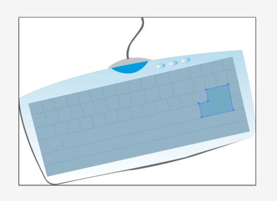 ai怎么画电脑卡通键盘