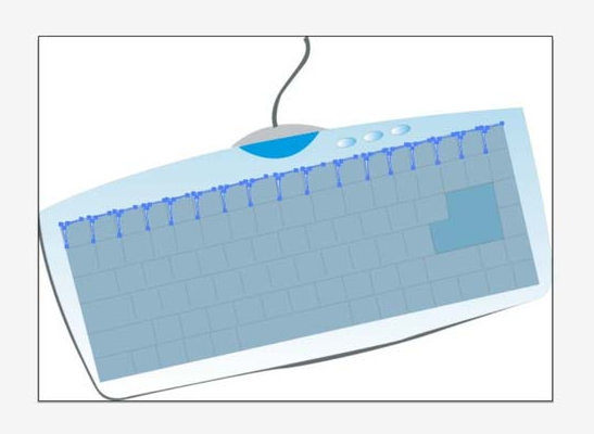 ai怎么画电脑卡通键盘