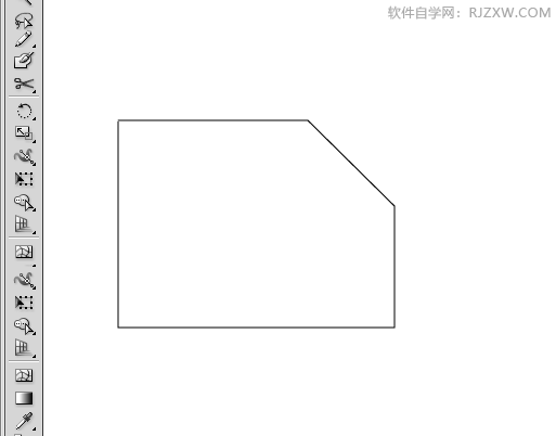 AI中给矩形裁切一角
