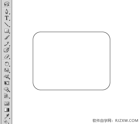 AI将直角矩形设为圆角的方法