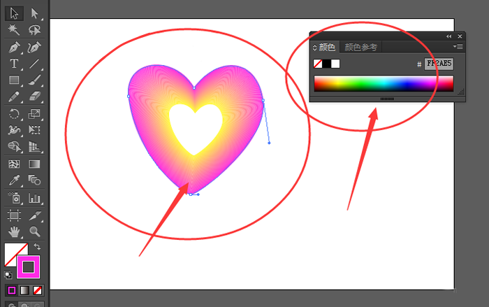 怎么绘制线性渐变的心形