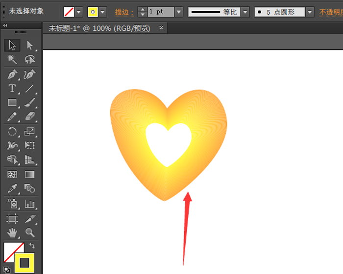 怎么绘制线性渐变的心形