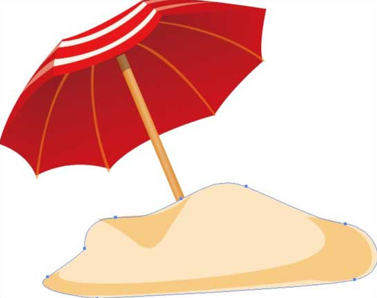 AI怎么画沙滩上的伞