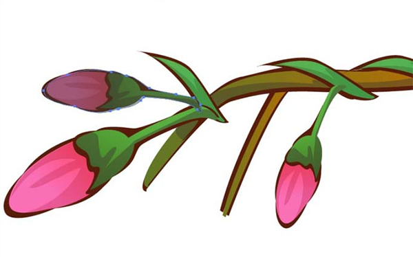 AI怎么画海棠花