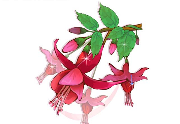 AI怎么画海棠花