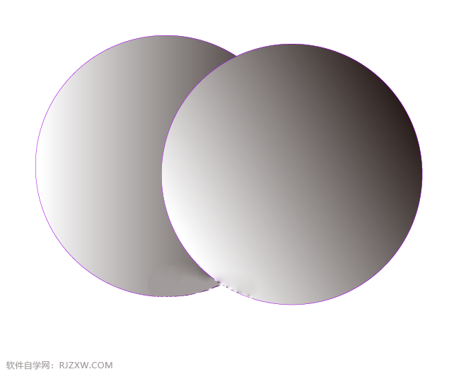 Ai怎么绘制渐变双圆形