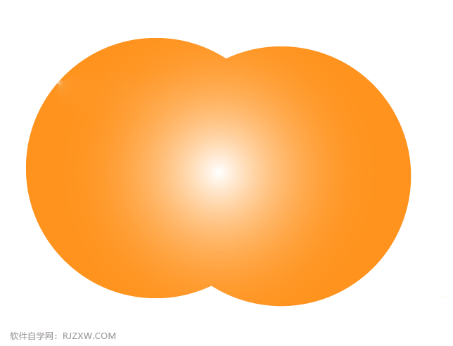 Ai怎么绘制渐变双圆形