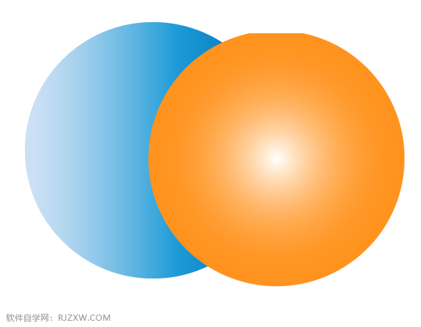 Ai怎么绘制渐变双圆形
