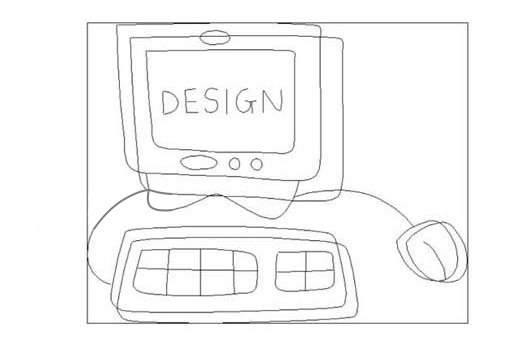 AI怎么绘制卡通电脑图案