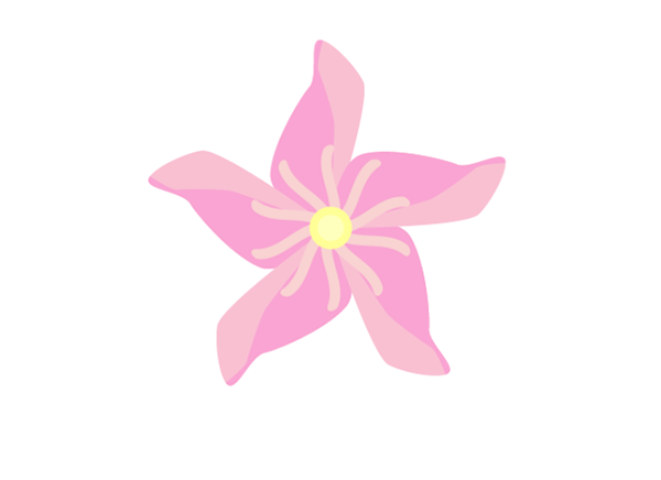 AI怎么画夹竹桃花