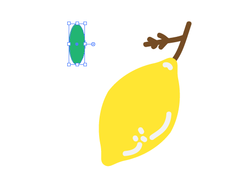 AI怎么绘制柠檬图案