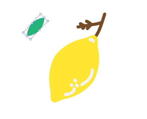 AI怎么绘制柠檬图案