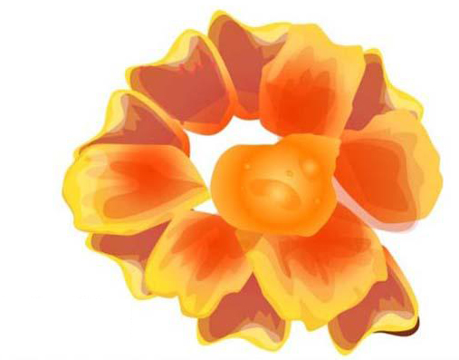 用ai画金盏花的彩铅效果