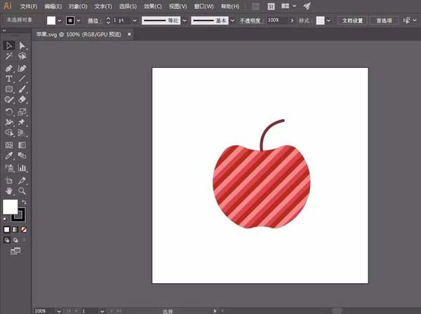 AI苹果绘制网格风