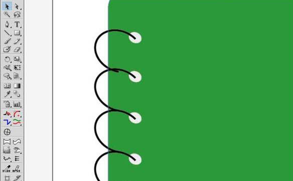 AI怎么绘制绿色笔记本