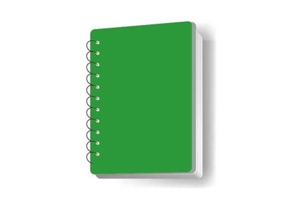 AI怎么绘制绿色笔记本