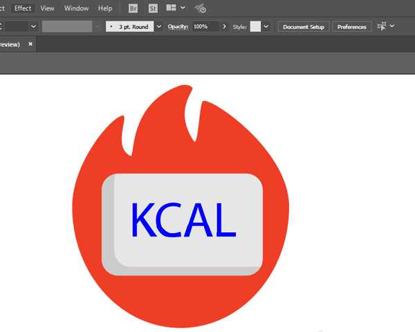 AI怎么画卡路里符号?