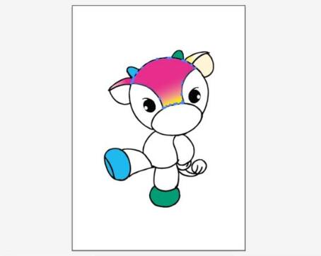 AI怎么绘制小牛吉祥物？