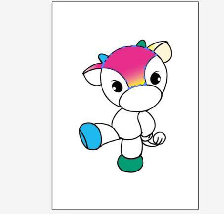 AI怎么绘制小牛吉祥物？