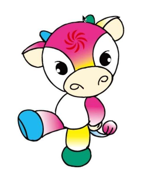 AI怎么绘制小牛吉祥物？