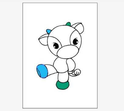 AI怎么绘制小牛吉祥物？