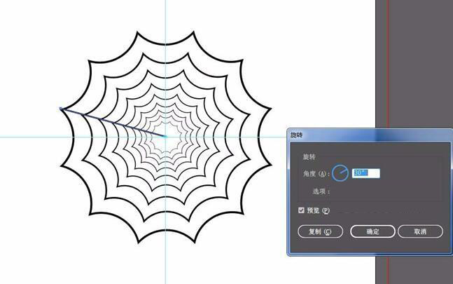 AI怎么绘制蜘蛛网?