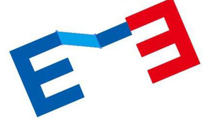 AI怎么绘制E字母的LOGO