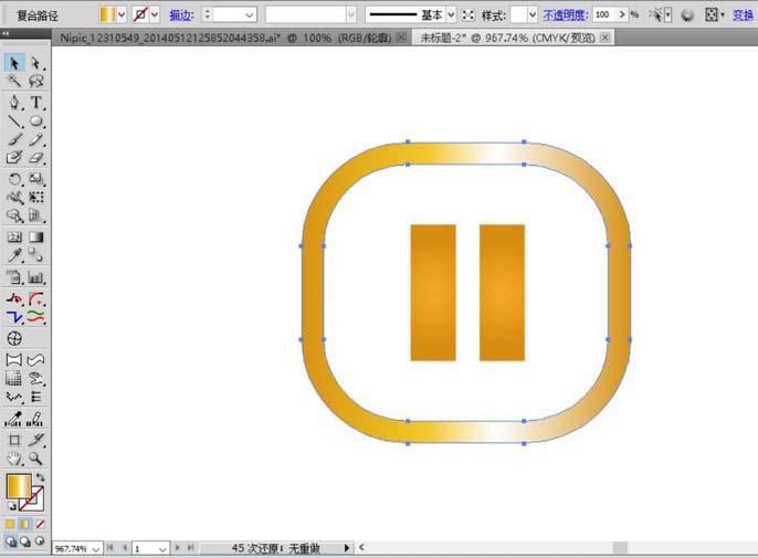 AI怎么绘制各种播放器按钮