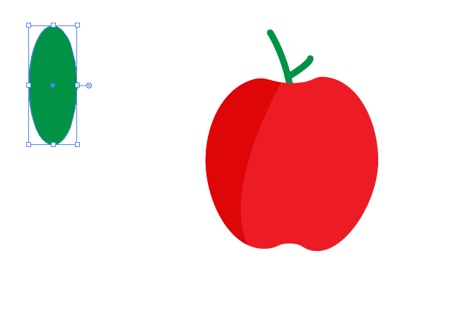AI怎么绘制红苹果图案