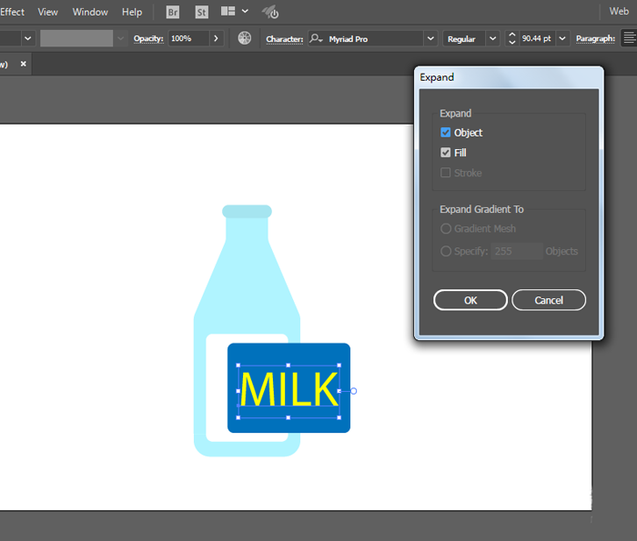 ai怎么绘制牛奶瓶图案