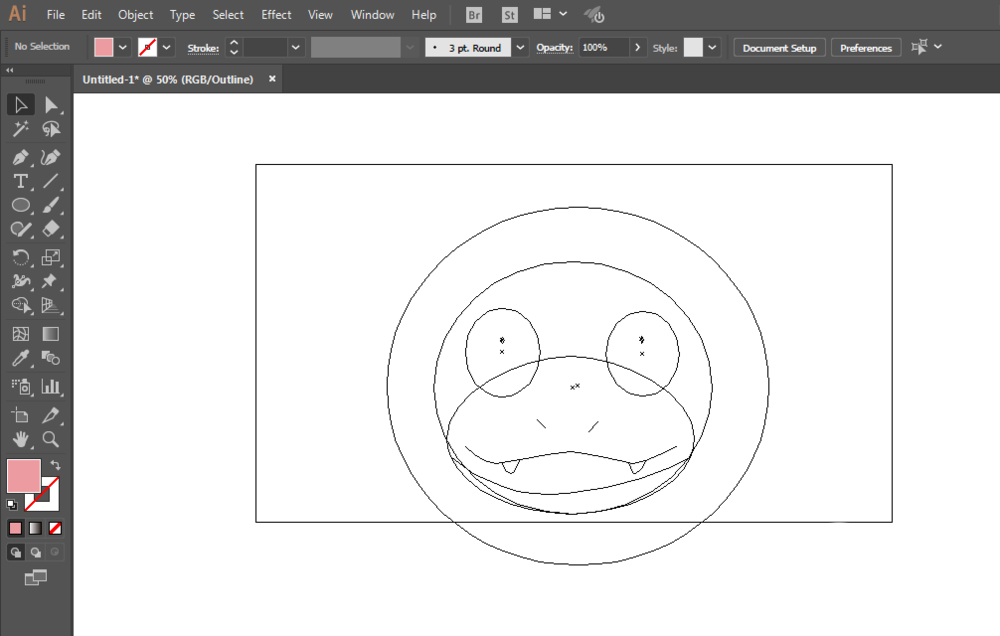 ai怎么画呆呆兽的角色