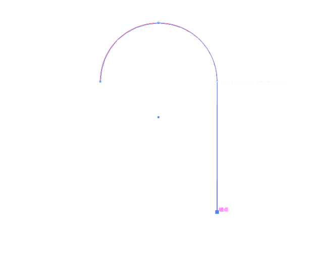 ai绘制拐杖图标的方法