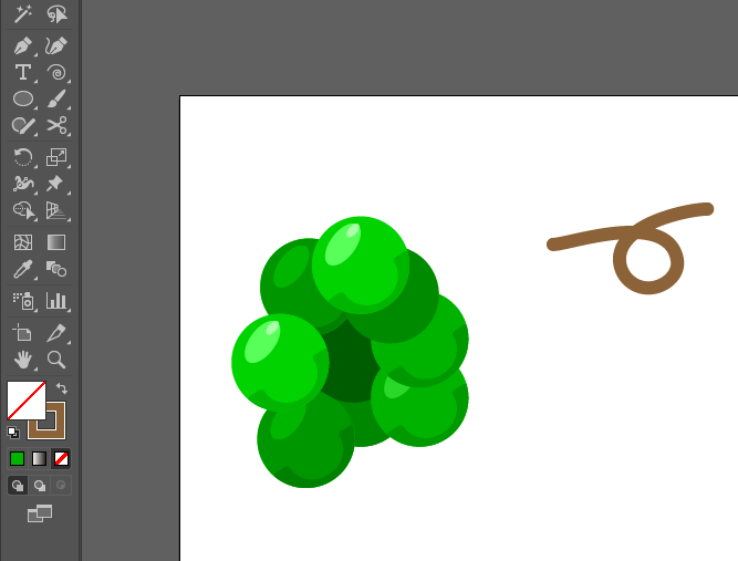 ai怎么绘制青葡萄？