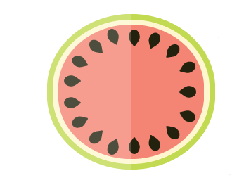 AI怎么绘制西瓜图标？