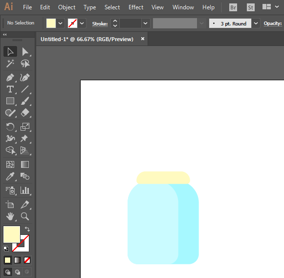 ai怎么画奶瓶呢?
