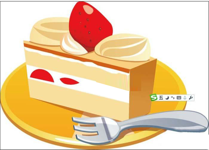 AI绘制草莓奶油蛋糕的方法