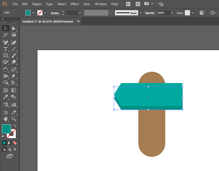 ai怎么画方向牌标识?