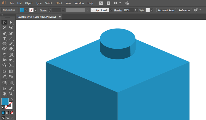 ai绘制乐高积木的方法