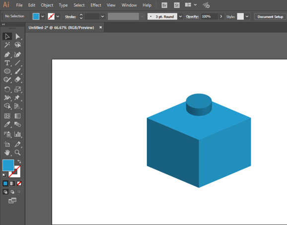 ai绘制乐高积木的方法